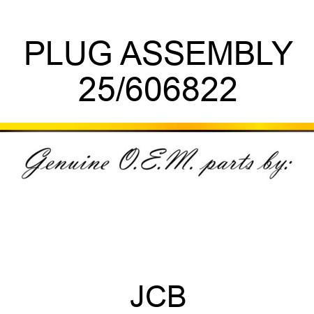 PLUG ASSEMBLY 25/606822