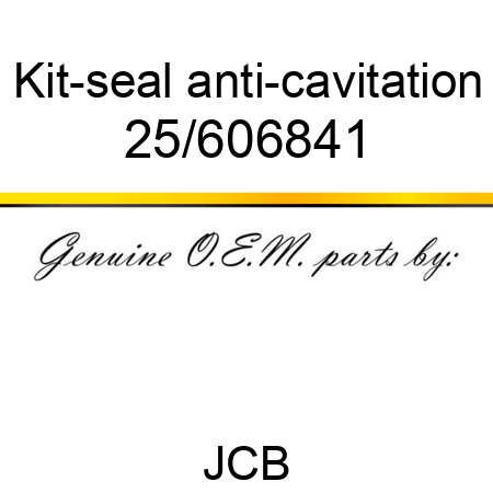 Kit-seal, anti-cavitation 25/606841