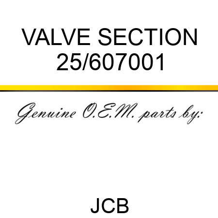 VALVE SECTION 25/607001