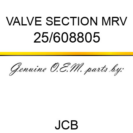 VALVE SECTION MRV 25/608805
