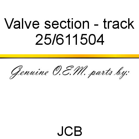 Valve, section - track 25/611504