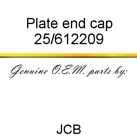 Plate, end cap 25/612209