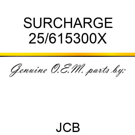 SURCHARGE 25/615300X