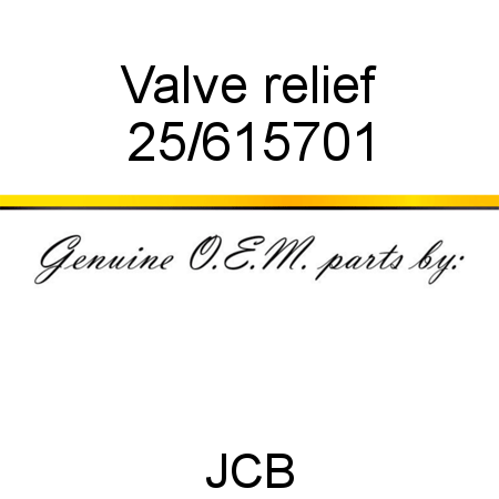 Valve, relief 25/615701