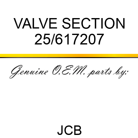 VALVE SECTION 25/617207
