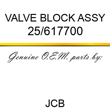 VALVE BLOCK ASSY 25/617700