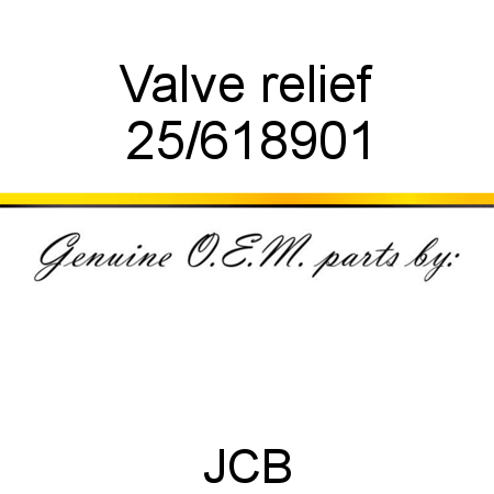 Valve, relief 25/618901