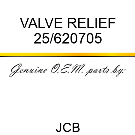 VALVE RELIEF 25/620705