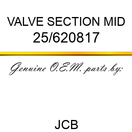 VALVE SECTION, MID 25/620817