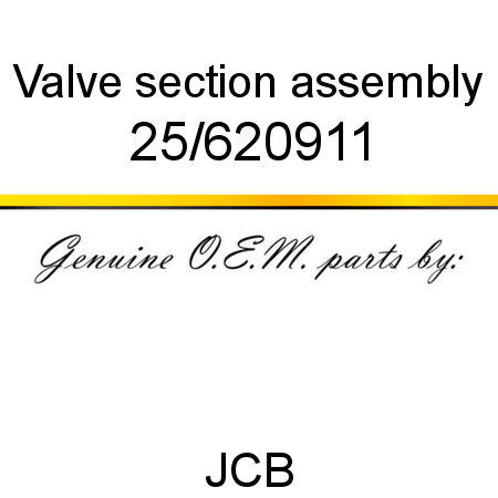 Valve, section assembly 25/620911