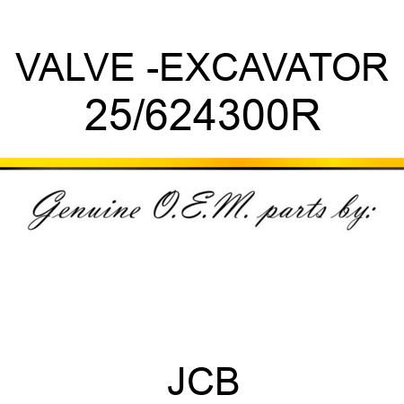 VALVE -EXCAVATOR 25/624300R