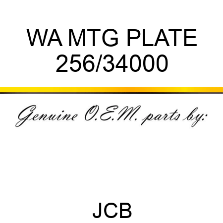 WA MTG PLATE 256/34000