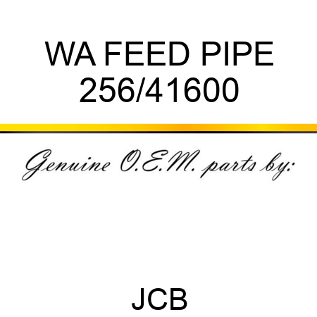 WA FEED PIPE 256/41600