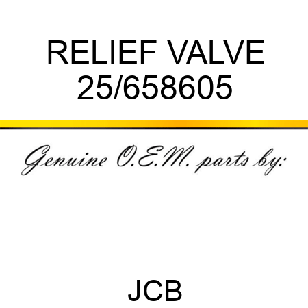 RELIEF VALVE 25/658605