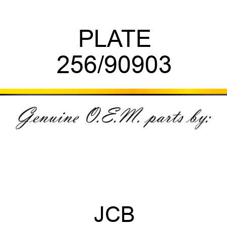 PLATE 256/90903