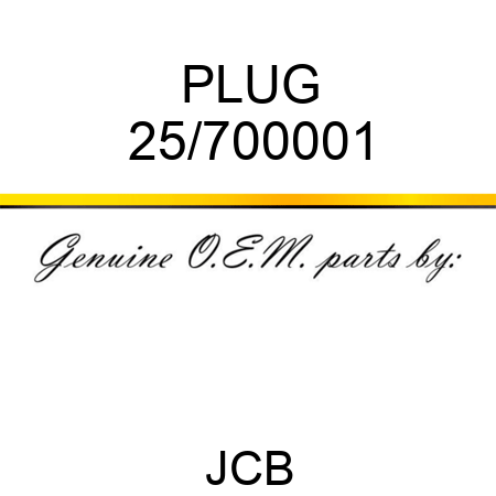 PLUG 25/700001