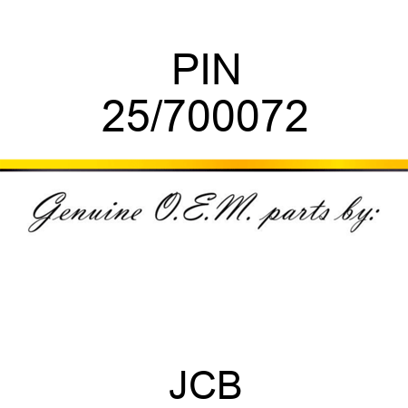 PIN 25/700072