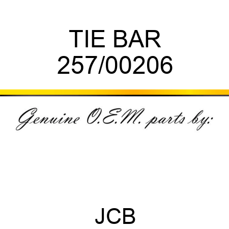 TIE BAR 257/00206