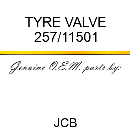 TYRE VALVE 257/11501