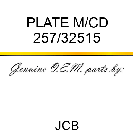 PLATE M/CD 257/32515