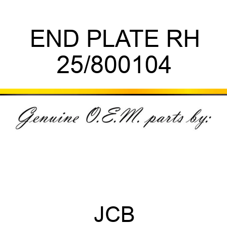 END PLATE RH 25/800104