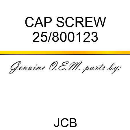CAP SCREW 25/800123