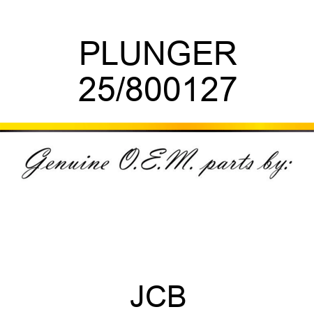 PLUNGER 25/800127