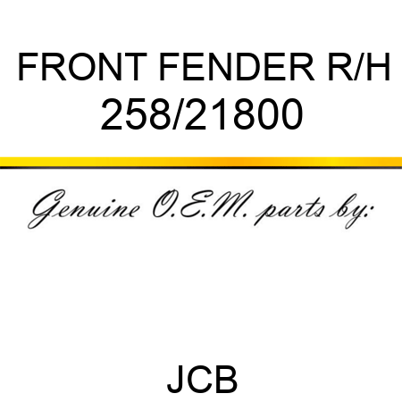 FRONT FENDER R/H 258/21800