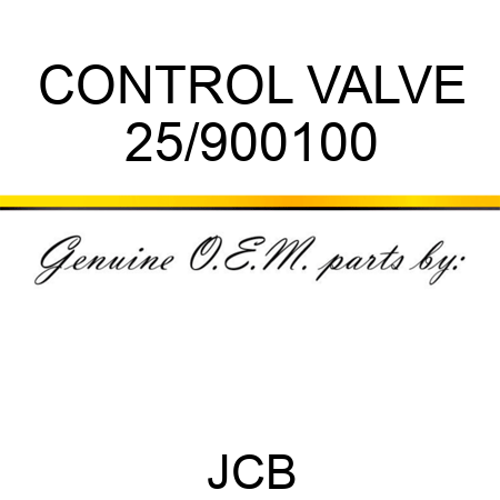 CONTROL VALVE 25/900100