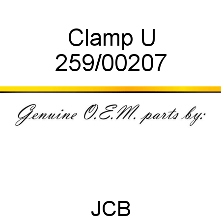 Clamp, U 259/00207