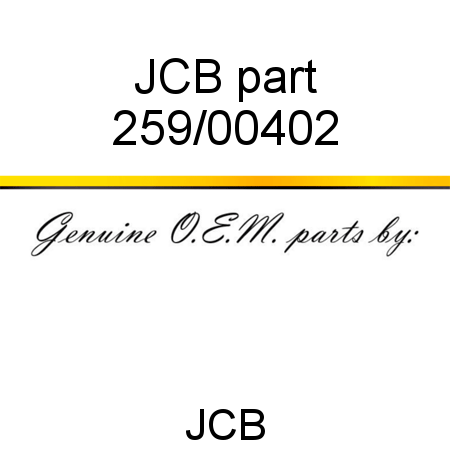 JCB part 259/00402