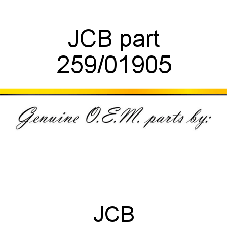 JCB part 259/01905