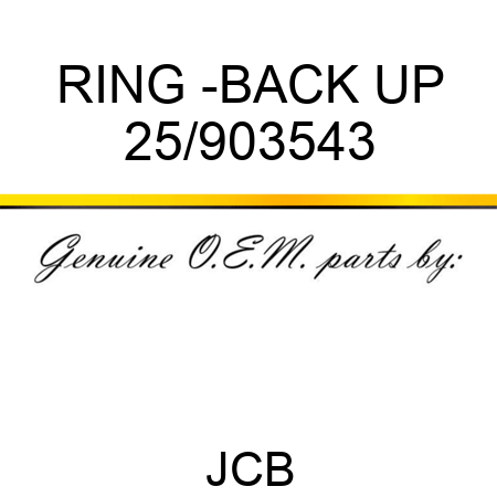 RING -BACK UP 25/903543