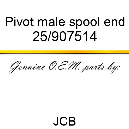 Pivot, male, spool end 25/907514