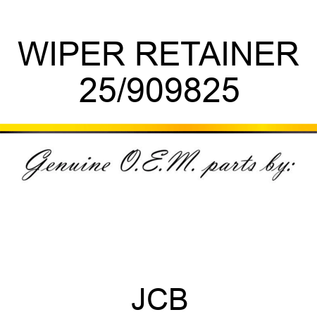 WIPER RETAINER 25/909825