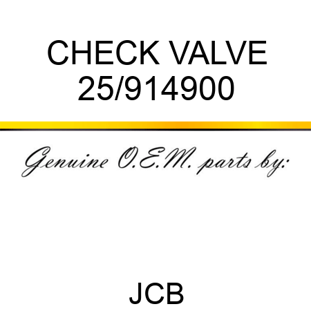 CHECK VALVE 25/914900