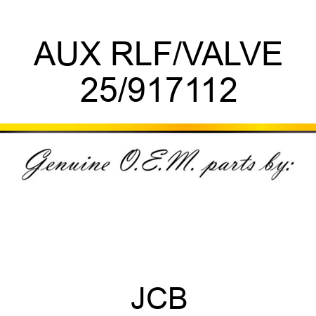 AUX RLF/VALVE 25/917112