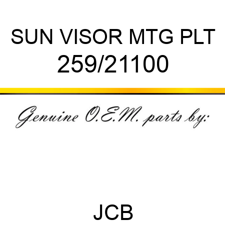 SUN VISOR MTG PLT 259/21100