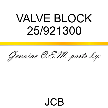 VALVE BLOCK 25/921300