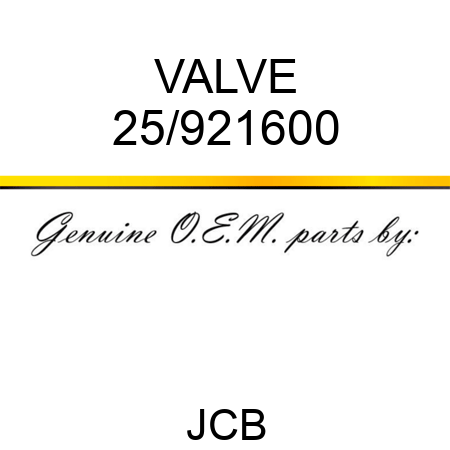 VALVE 25/921600