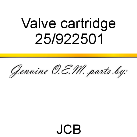 Valve, cartridge 25/922501