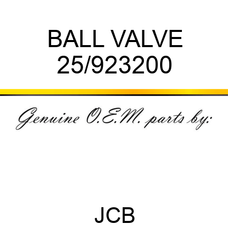 BALL VALVE 25/923200