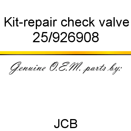 Kit-repair, check valve 25/926908