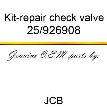 Kit-repair, check valve 25/926908