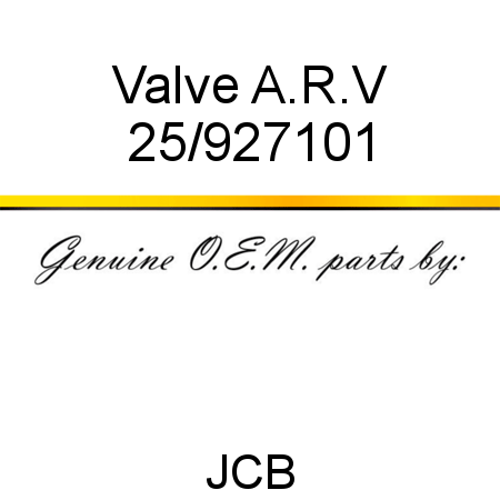 Valve, A.R.V 25/927101