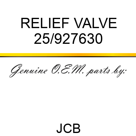 RELIEF VALVE 25/927630