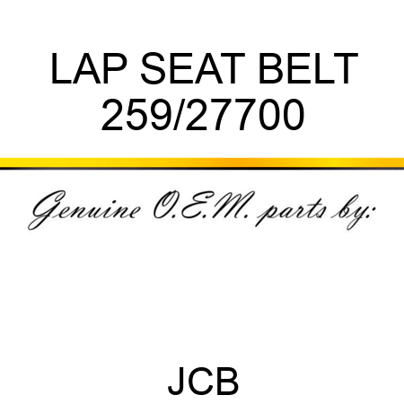 LAP SEAT BELT 259/27700
