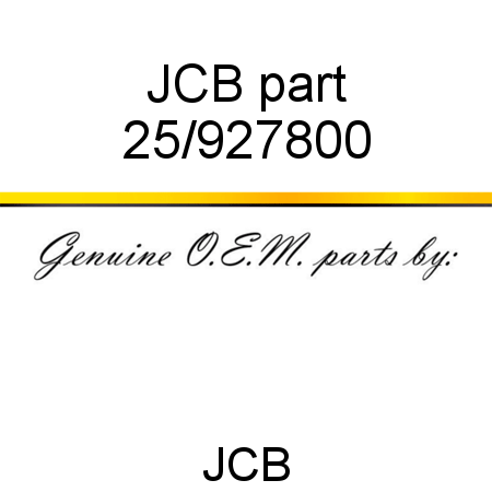 JCB part 25/927800