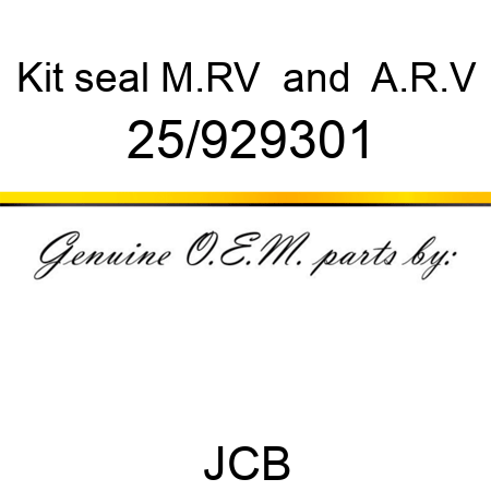Kit, seal, M.R,V & A.R.V 25/929301