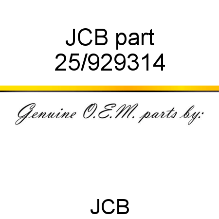 JCB part 25/929314